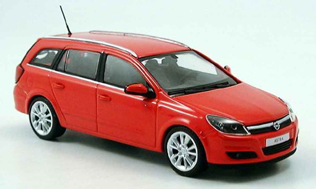 Opel Astra 1/43 Minichamps caravan rosso 2004 modellino in miniatura