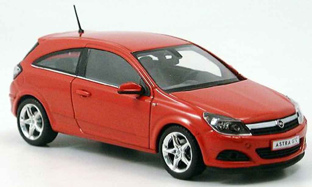 Opel Astra 1/43 Minichamps gtc rosso 2005 modellino in miniatura
