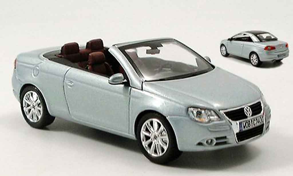 Volkswagen Eos 1/43 Norev cabrio grigio metallisee avec hardtop modellino in miniatura