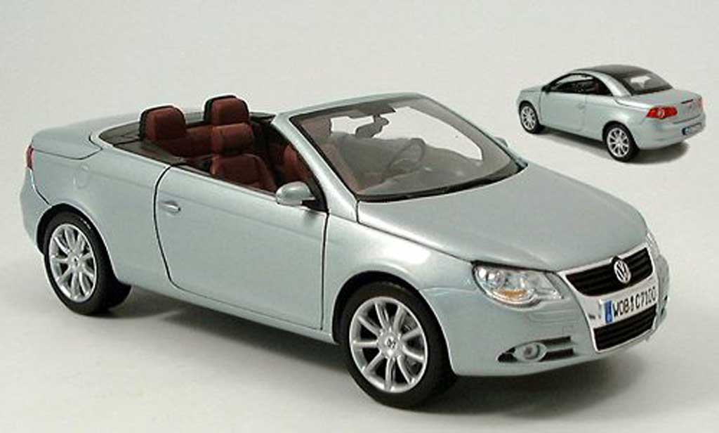 Volkswagen Eos 1/18 Norev grigio metallisee blu cabriolet-coupe 2006 modellino in miniatura