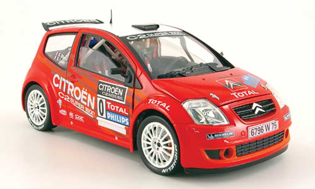 Citroen C2 S1600 1/18 Solido S1600 no.0 loeb/meny rallye du var 2003 modellino in miniatura