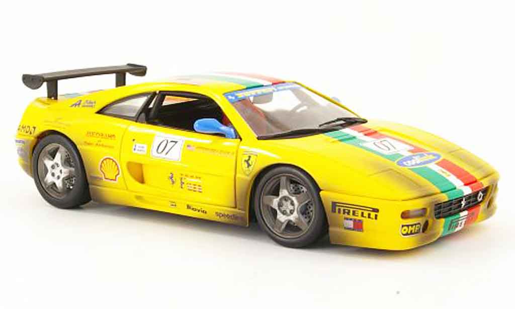 Ferrari F355 Berlinetta 1/18 Hot Wheels Berlinetta challenge giallo modellino in miniatura