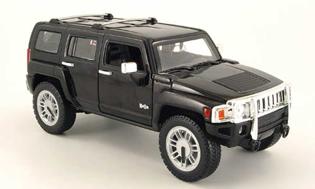 Hummer H3 1/18 Hot Wheels SUV nero modellino in miniatura