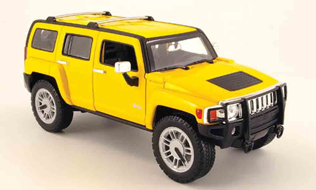 Hummer H3 1/18 Hot Wheels suv giallo modellino in miniatura