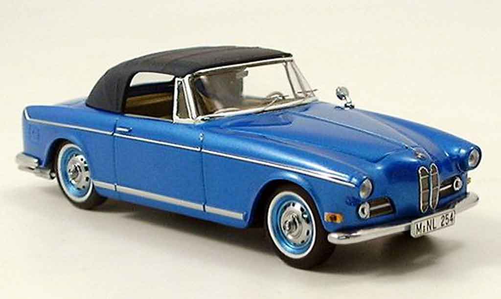 Bmw 503 1/43 Schuco Cabrio avec Softtop blu modellino in miniatura