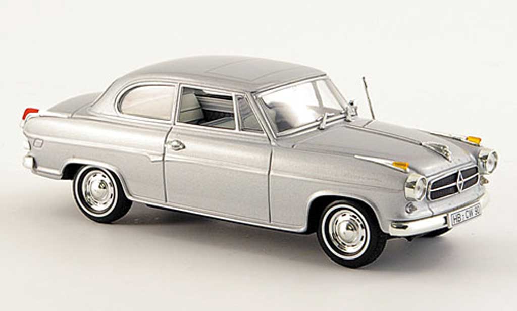 Borgward Isabella 1/43 Minichamps grigio 1958 modellino in miniatura
