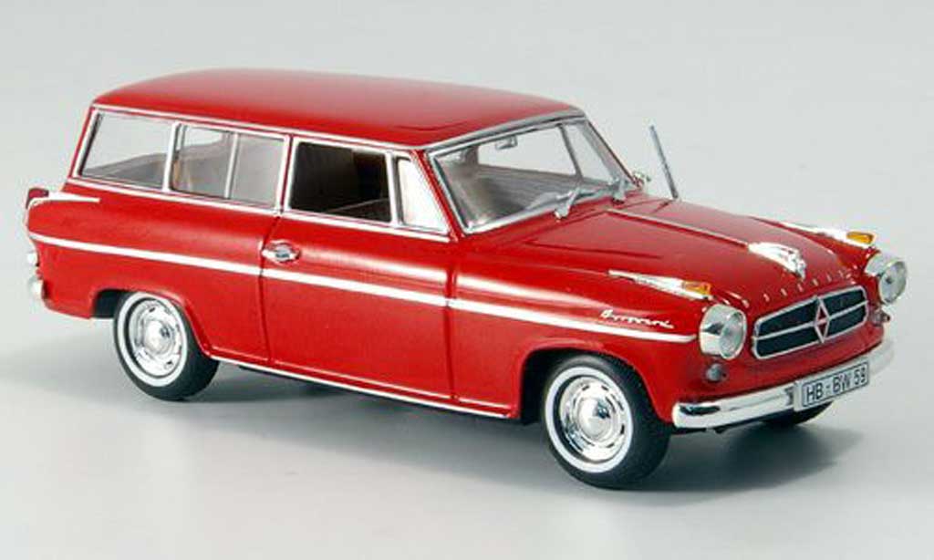 Borgward Isabella 1/43 Minichamps Kombi rosso 1958 modellino in miniatura