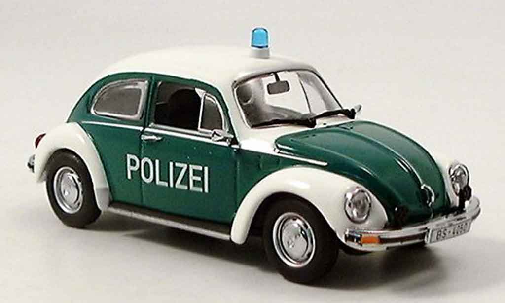 Volkswagen Coccinelle 1/43 Minichamps 1303 police marroneeschweig 1972 modellino in miniatura