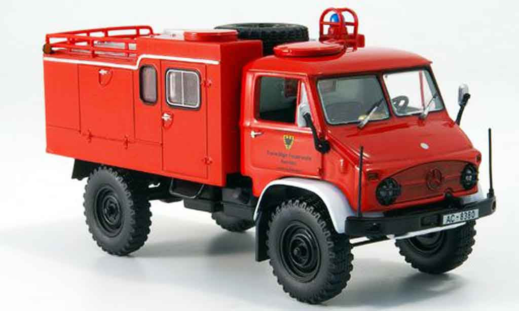 Mercedes Unimog 1/43 Minichamps 404S pompier TLF 8 18 modellino in miniatura
