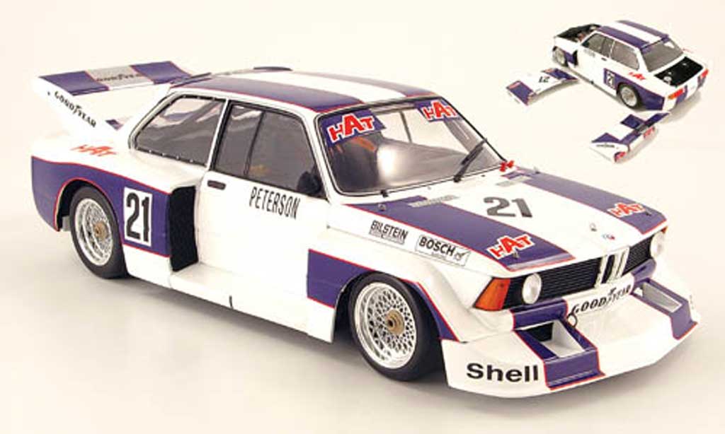 Bmw 320 E21 1/18 Minichamps E21 i gr. 5 no.21 hat r.peterson drm 1977 modellino in miniatura
