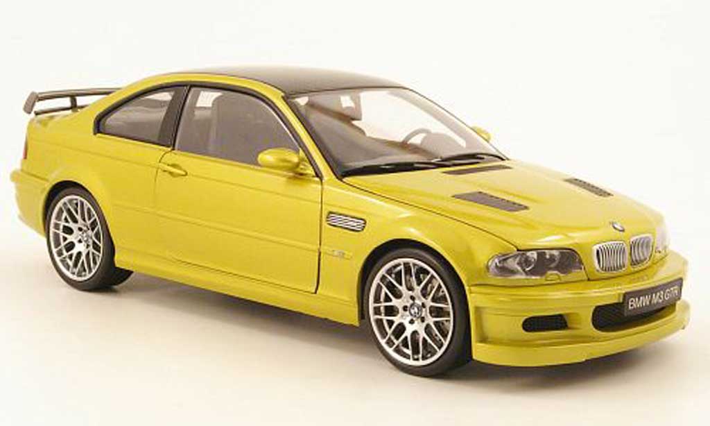 Bmw M3 E46 1/18 Kyosho E46 gtr grun giallo modellino in miniatura