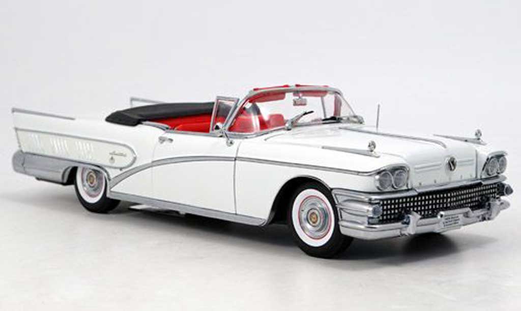 Buick Limited 1/18 Sun Star convertibile bianco 1958 modellino in miniatura