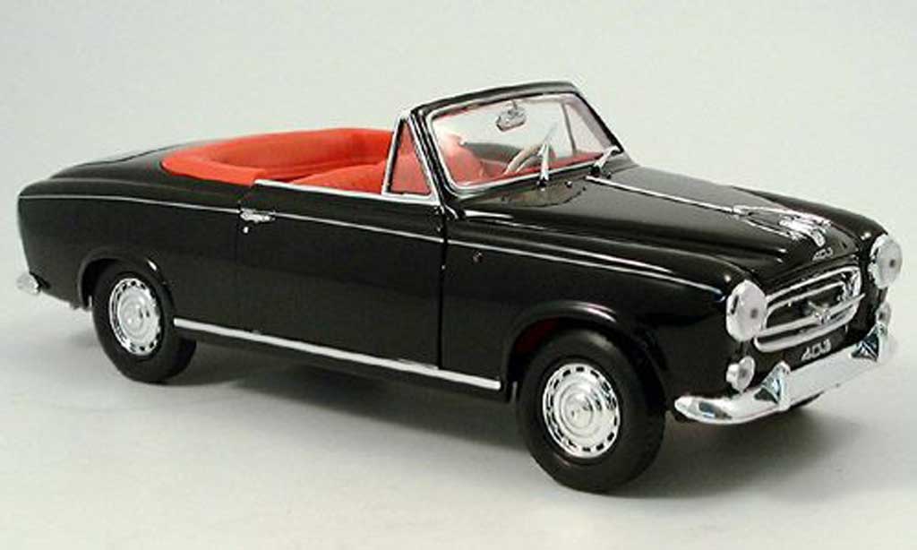 Peugeot 403 Cabriolet 1/18 Welly Cabriolet nero 1957 decapote modellino in miniatura