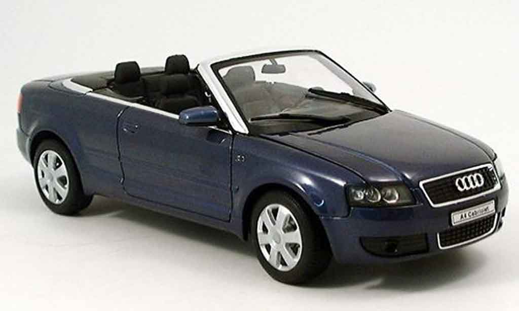 Audi A4 cabriolet 1/18 Welly cabriolet blu 2002 modellino in miniatura