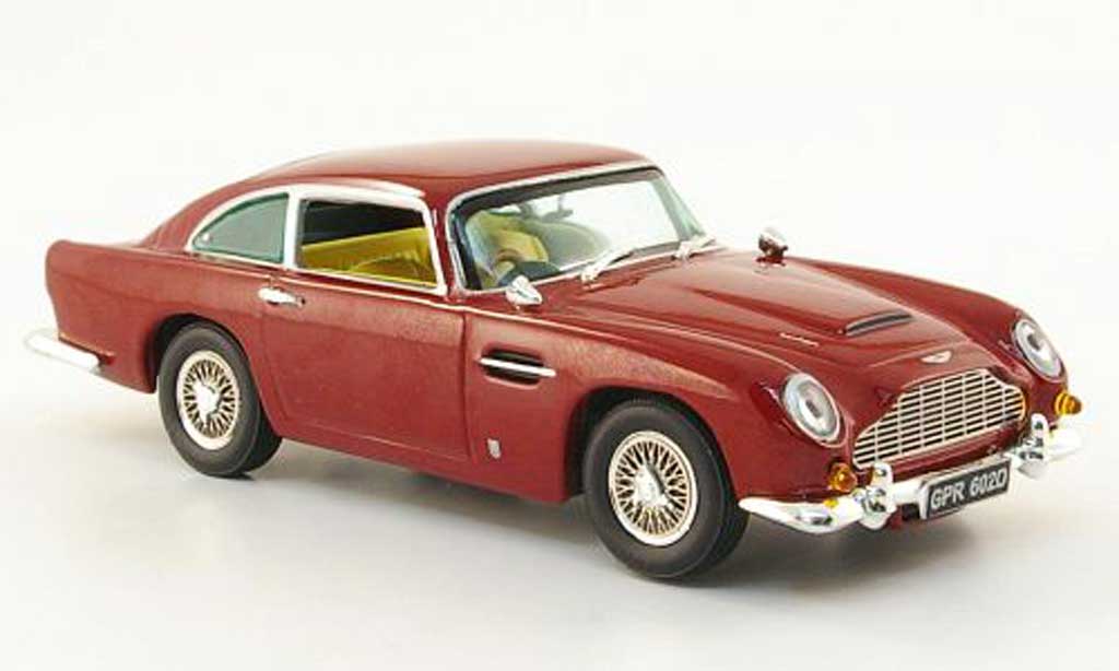 Aston Martin DB5 1/43 Vitesse rosso RHD beiges Interieur modellino in miniatura