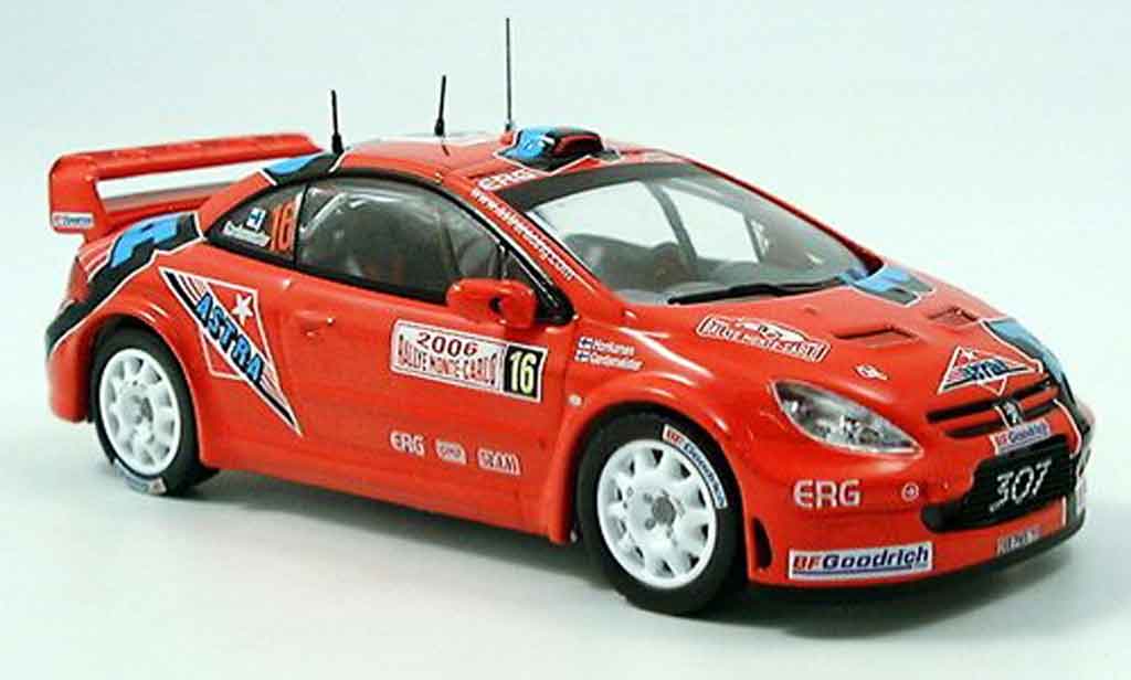 Peugeot 307 WRC 1/43 IXO WRC no.16 gardemeister rallye monte carlo 2006 modellino in miniatura
