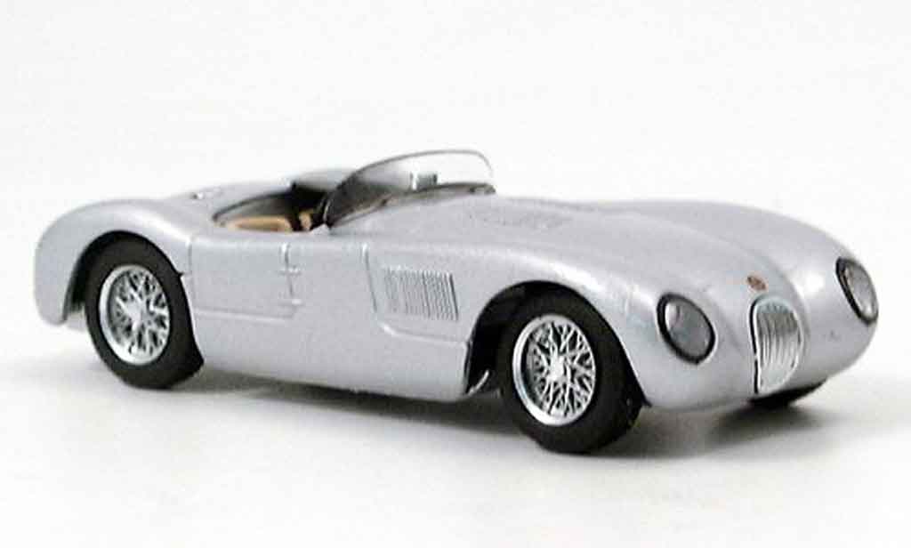 Jaguar C-Type 1/43 Brumm stradale grigio metallisee modellino in miniatura
