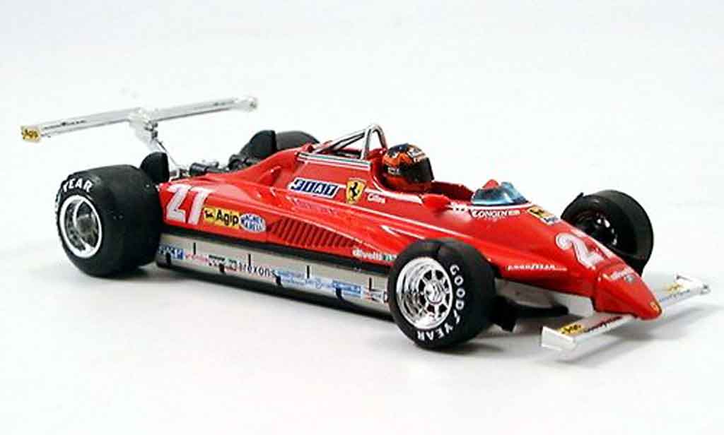 Ferrari 126 1982 1/43 Brumm 1982 C2 no.27 g.villeneuve long beach avec pilot modellino in miniatura