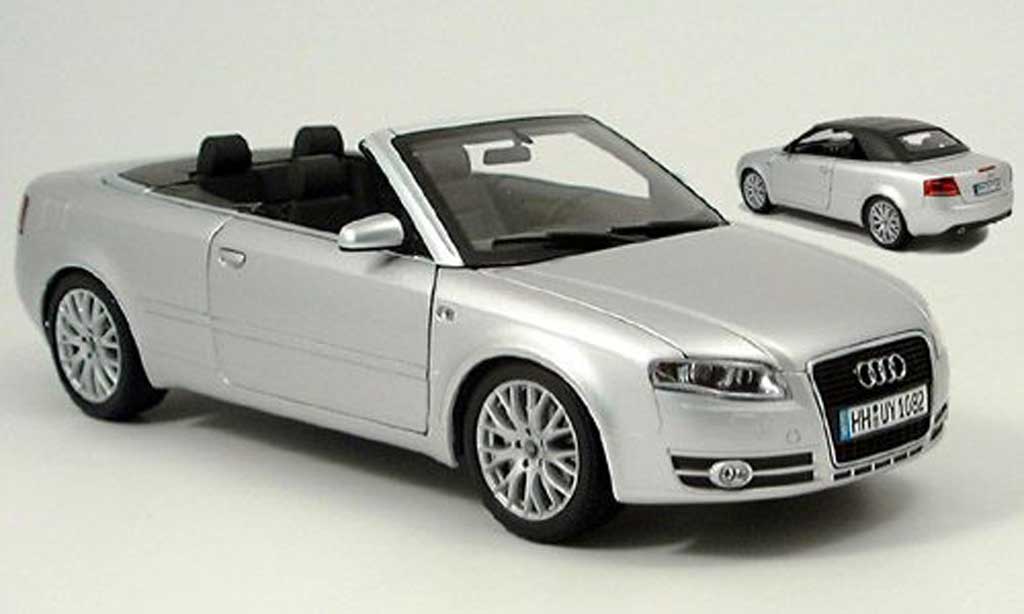 Audi A4 cabriolet 1/18 Norev cabriolet grigio 2006 modellino in miniatura