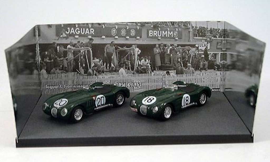Jaguar C-Type 1953 1/43 Brumm 1953 2er-Set: No.18 & No.20 Siegerfahrzeuge 24h Le Mans & modellino in miniatura
