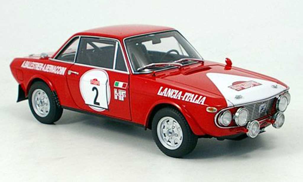 Lancia Fulvia 1/18 Autoart hf 1600 no.2 sieger rallye san remo 1972 modellino in miniatura