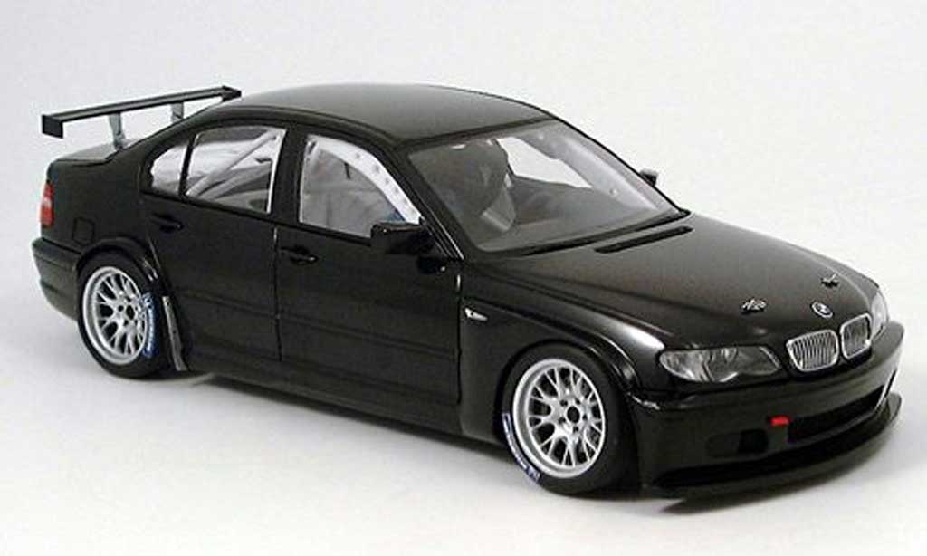 Bmw 320 E46 1/18 Autoart E46 i nero version 2005 WTCC plain body modellino in miniatura
