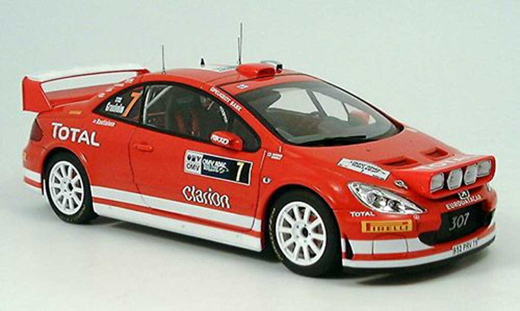 Peugeot 307 WRC 1/18 Autoart WRC no.7 total rallye deutschland 2005 modellino in miniatura