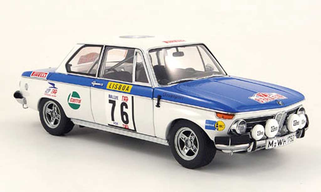 Bmw 2002 Tii 1/18 Autoart Tii no.76 rallye portugal 1972 modellino in miniatura