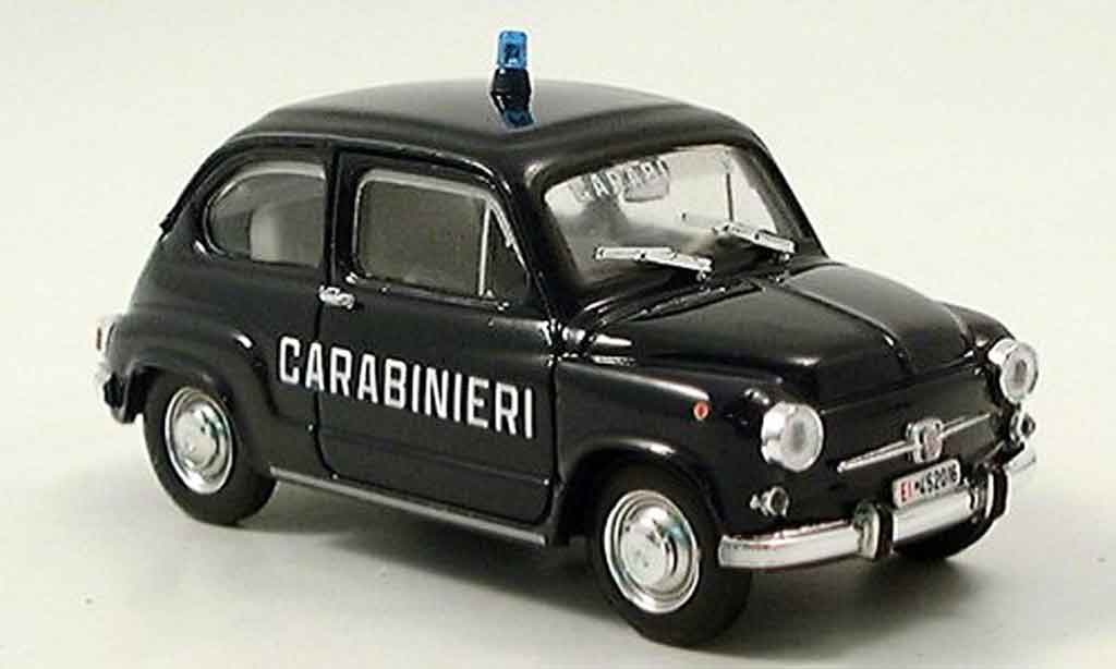 Fiat 600 1/43 Brumm D Mulitpla Carabinieri police modellino in miniatura
