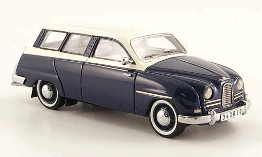 Saab 95 1/43 Neo blu bianco 14 modellino in miniatura
