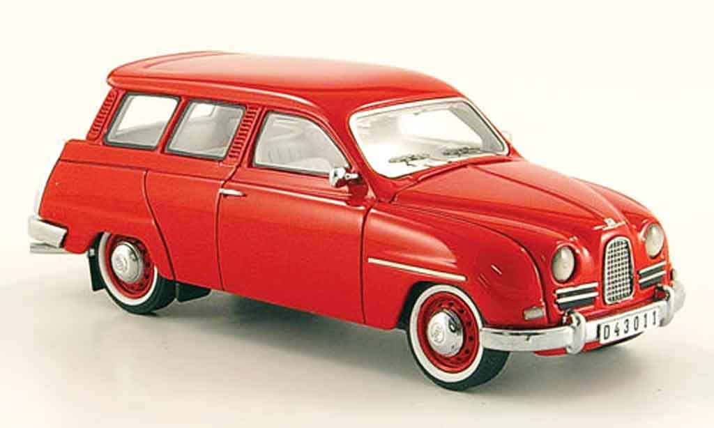 Saab 95 1/43 Neo rosso 14 modellino in miniatura