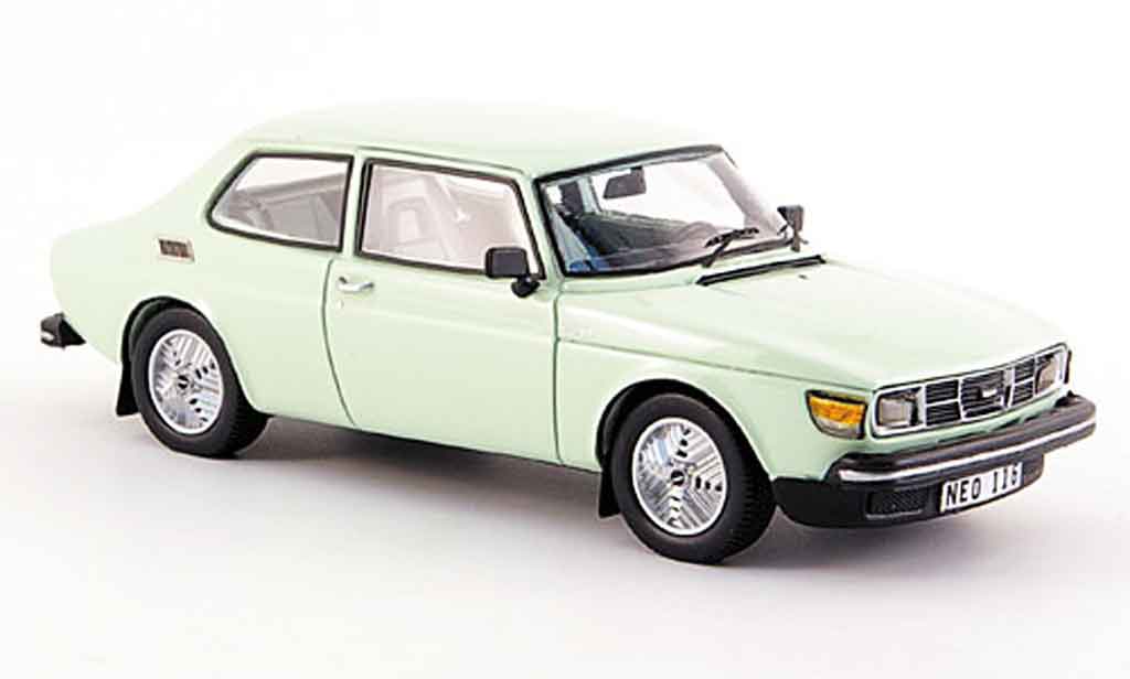 Saab 99 Turbo 1/43 Neo Turbo pistazie modellino in miniatura
