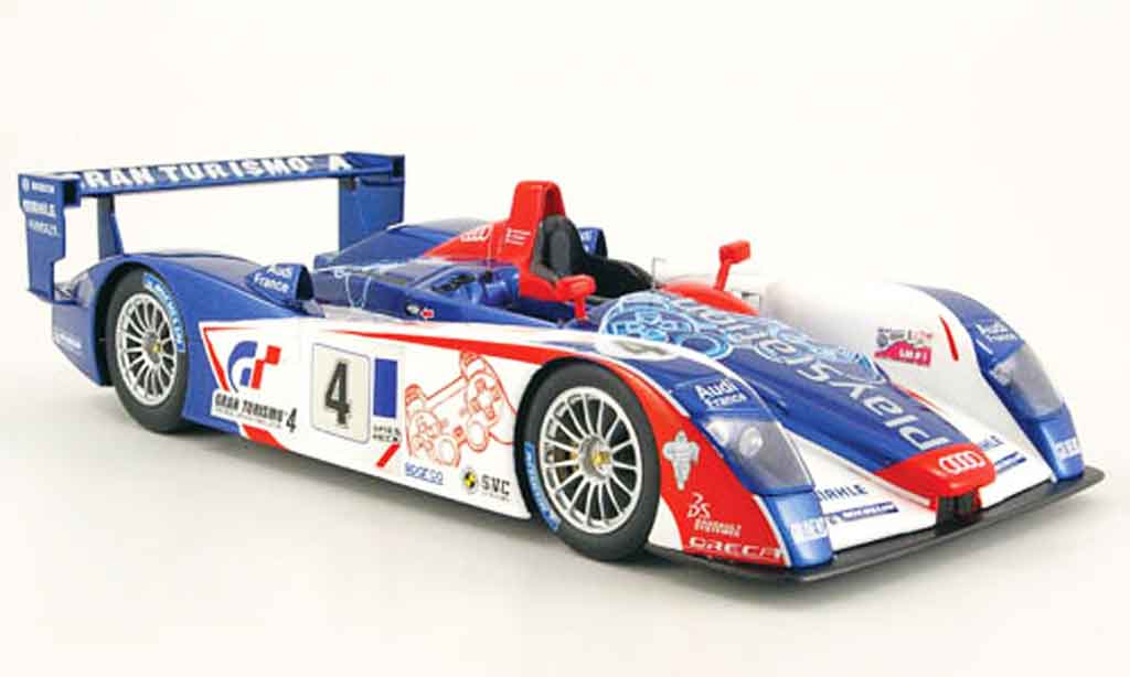 Audi R8 Le Mans 1/18 Spark Le Mans no.4 team oreca playstation 2005 modellino in miniatura