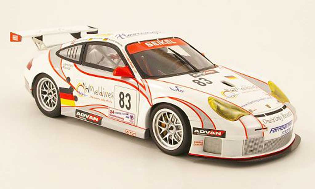 Porsche 996 GT3 RSR 1/18 Minichamps GT3 RSR no.83 maldives 24h le mans 2006 modellino in miniatura