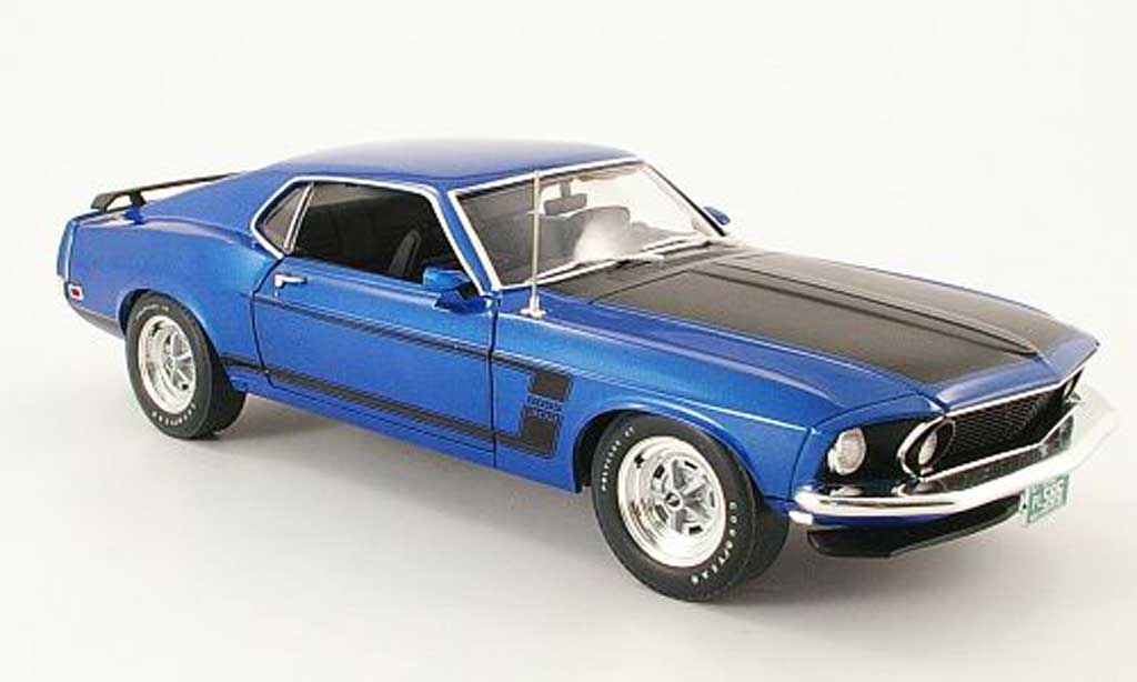 Ford Mustang 1969 1/18 Highway 61 1969 Boss 302 blu/matt nero modellino in miniatura