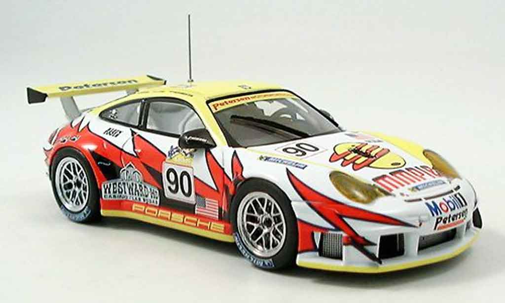Porsche 996 GT3 RSR 1/43 Ebbro GT3 RSR No.90 White Lightning Le Mans 2005 modellino in miniatura