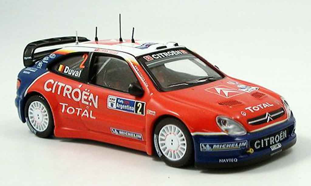Citroen Xsara WRC 2005 1/43 IXO WRC 2005 no.2 duval rallye argentine modellino in miniatura