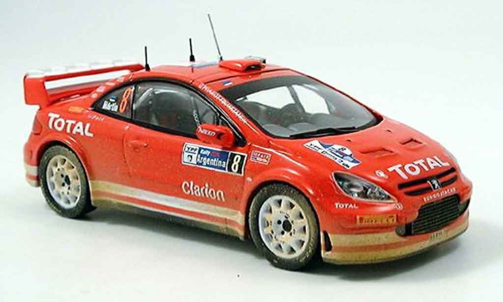 Peugeot 307 WRC 1/43 IXO WRC no.8 rallye argentine 2005 modellino in miniatura