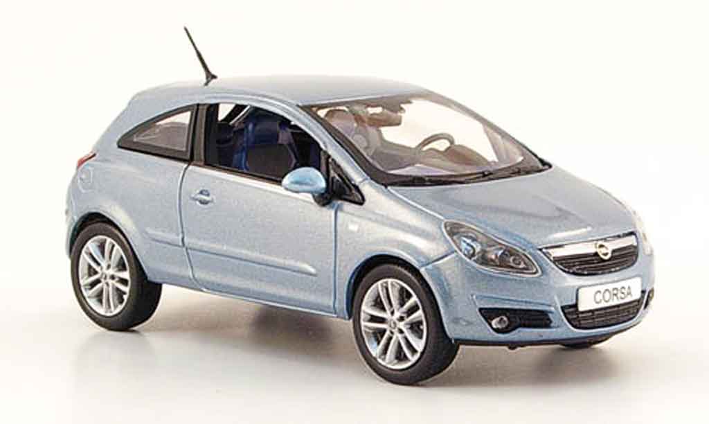 Opel Corsa 1/43 Norev grigio metalliseeblu 3 turer 2006 modellino in miniatura