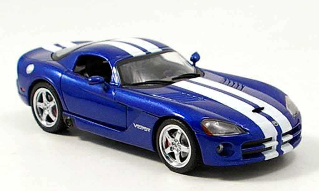 Dodge Viper GTS 1/43 Norev GTS Coupe blu bianco 2006 modellino in miniatura