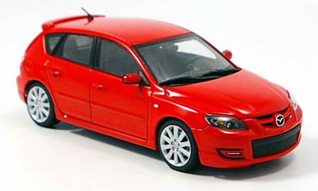 Mazda 3 1/43 Autoart MPS rosso modellino in miniatura