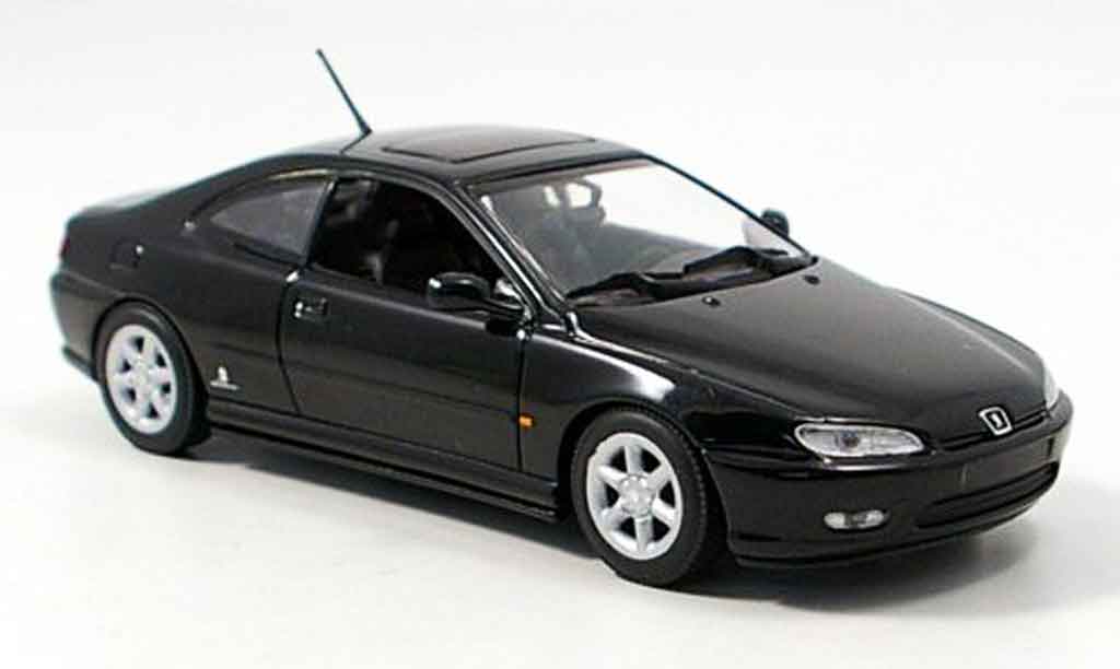 Peugeot 406 1/43 Minichamps coupe nero 1997 modellino in miniatura