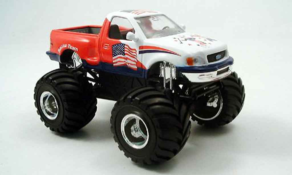 Ford F-150 1/43 Yat Ming F 150 Monster Truck bianco rosso 1997 modellino in miniatura