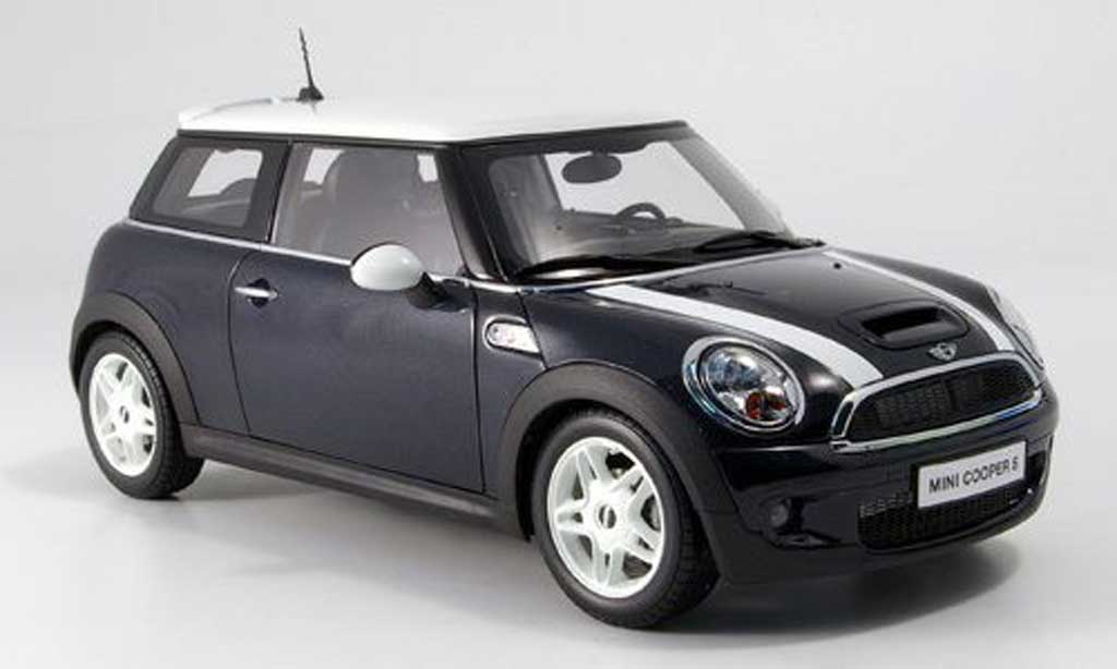 Mini Cooper S 1/18 Kyosho S new nero avec bianco bandes modellino in miniatura