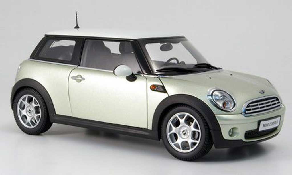 Mini Cooper S 1/18 Kyosho S grigio et toit blanc modellino in miniatura