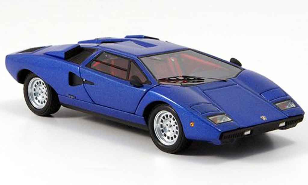 Lamborghini Countach LP 400 1/43 Kyosho LP 400 blu modellino in miniatura