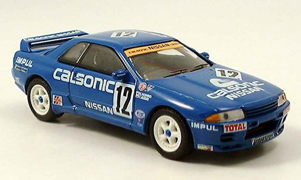 Nissan Skyline R32 1/43 Del Prado R32 GT R No.12 blu modellino in miniatura