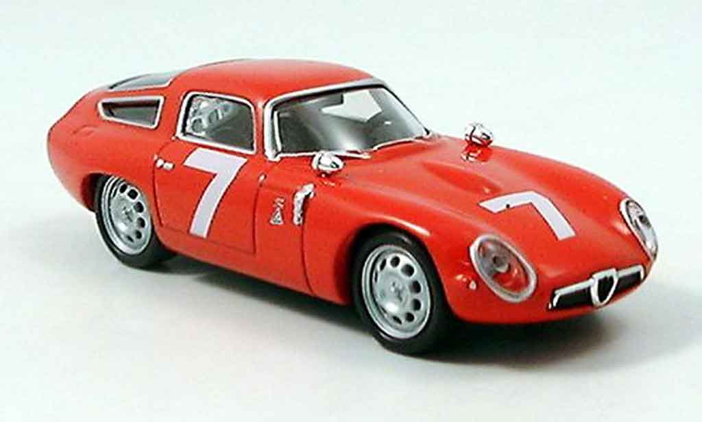 Alfa Romeo TZ1 1/43 Del Prado no.7 rosso modellino in miniatura