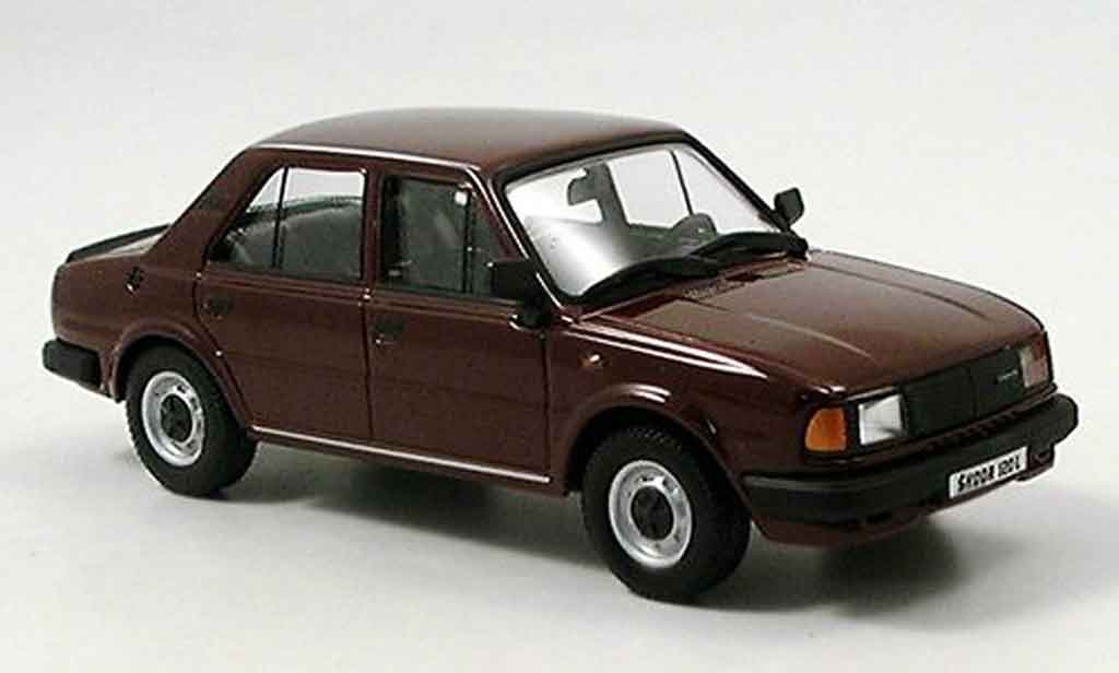 Skoda 120 1/43 Abrex l marronee 1986 modellino in miniatura
