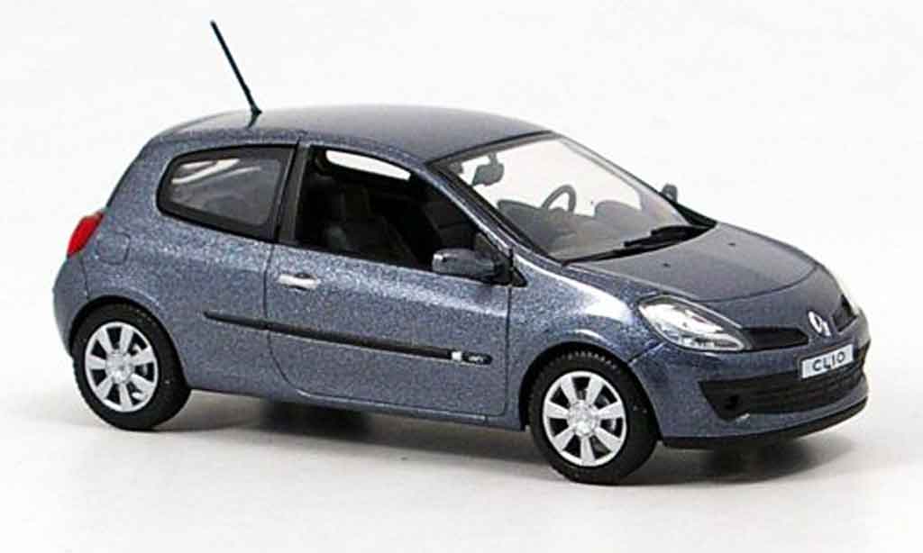 Renault Clio 1/43 Norev iii blugrigio 3 turer modellino in miniatura